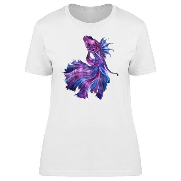 Purple Fish Watercolor Tee Women's -Image by Shutterstock