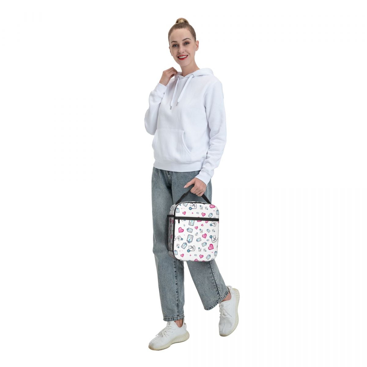Proud To Be A Nurse Pattern Insulated Lunch Bags for Camping Travel Nursing  Supplies Resuable Cooler Thermal Lunch Box Women