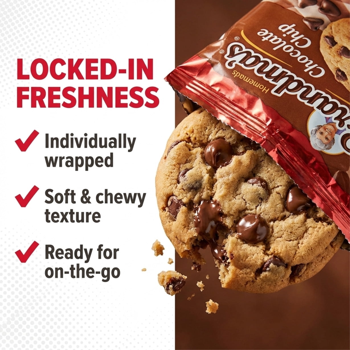 One Stop Cookies Individually Wrapped Variety Pack - Cookies Bulk Assortment Top Package Sampler (45 Count)