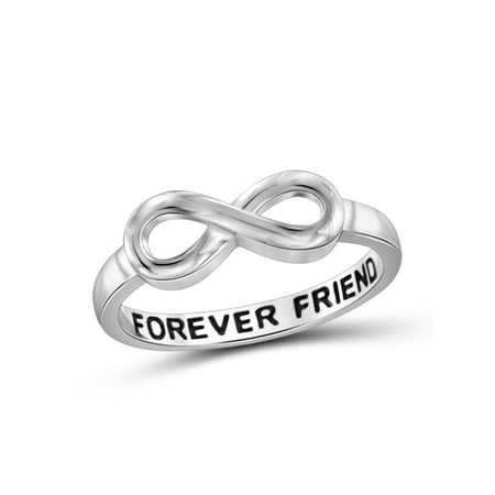 Forever Friend Sterling Silver Infinity Ring