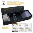 thumbnail image 3 of Trading Card Storage Box [3 PACK] - Magnetic Lid | Fits 800 Cards, 200 Toploaders, or 50 One Touch - Baseball Card Storage Box - Labels included, 3 of 4
