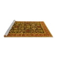 thumbnail image 2 of Ahgly Company Machine Washable Indoor Square Oriental Yellow Traditional Area Rugs, 6' Square, 2 of 4