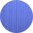 thumbnail image 1 of Ahgly Company Indoor Round Abstract Blue Contemporary Area Rugs, 5' Round, 1 of 4