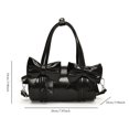 thumbnail image 3 of Bolso Mano Color Liso Bandolera Informal para Mujer Con Lazo Citas Femenino Cuero PU, 3 of 9