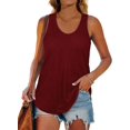 thumbnail image 1 of Womens Racerback Tank Tops Loose Fit Causal Summer U Neck, 1 of 5