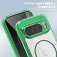 thumbnail image 4 of Allytechgroup Clear Case for Google Pixel 10 Pro XL, Compatible with Magsafe Anti Yellowing Slim Shockproof and Anti-Scratch Protective Magnetic Back Cover for Google Pixel 10 Pro XL, Green, 4 of 6
