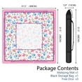 thumbnail image 2 of Floral Mahjong Mat with Rules, 31.5*31.5in Anti Slip American Mahjong Mat for Table, Noise Reduction, Neoprene Mah jongg Mats with Carrying Bag & 3 Dices, Mahjong Set Gift, Board Tile Games Mats, 2 of 7