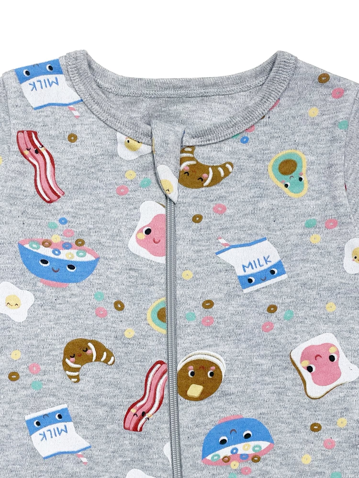 Wonder Nation Baby Unisex Zip Front Footed Sleep N Play Pajamas, Sizes Preemieie-6/9 Months