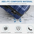 thumbnail image 3 of AMZFUN 28 Inches Carry On Luggage, Lightweight ABS+PC Hard Case Suitcase With 360° Rotating Silent Wheel, With TSA Lock, Airline Approved Luggage, Navy Blue, 3 of 6