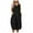 Black, variant on Summer Dress Saving! Jerdar Dress for Women Solid Leisure Pockets Button Cotton Linen Round-Neck Sleeveless Dress Black XL