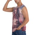 thumbnail image 3 of Fotbe Pink Lotus Buddha Men's Camiseta sin Mangas Estampada para Hombres, Playera Casual para Gimnasio, Entrenamiento, Playa-Large, 3 of 7