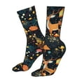 thumbnail image 5 of Bingfone Forest Elf Prirnt Women's Men's Fun Pattern and Solid Crew Socks-1 Pair Pack-Cool & Classic Novelty Design Gifts, 5 of 7