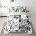 thumbnail image 2 of Castle Fairy Preppy Child Animal Cats Bedding Comforter Set,Cartoon Pet King Bedding Sets, 2 of 8