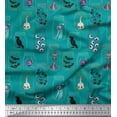 thumbnail image 1 of Soimoi Rayon Fabric Ghost,Skull & Witch Halloween Print Fabric by Yard 42 Inch Wide, 1 of 1