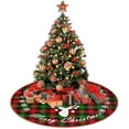 thumbnail image 4 of JOOCAR Christmas Tree Skirt, 48 Inch Christmas Tree Skirt, Vintage Red and Green Buffalo Plaid Elk Tree Skirt for Christmas Tree Decoration Home Christmas Party Festive Decoration, 4 of 4