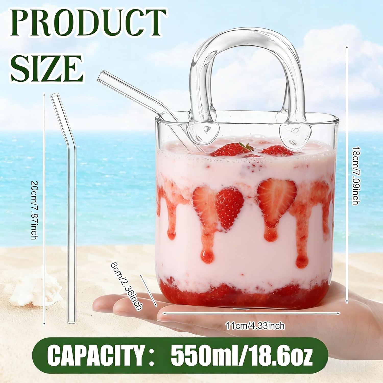 Glass Purse For Drinks – Unique 26oz Wine Glasses, Creative Cocktail Glass Shaped Purse, Perfect For Party, Tea, Juice, And Flower Arrangements