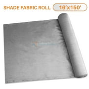 TANG Sunshades Depot 16' x 150' Shade Cloth 180 GSM HDPE Light Grey Fabric Roll Up to 95% Blockage UV Resistant Mesh Net