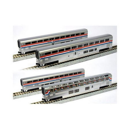 Kato USA KAT1063518 N Superliner Set, Amtrak & Phase III B Train Set - Set of