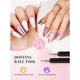 thumbnail image 6 of MelodySusie 6Pcs Nail Art Brush Set, Professional Painting Tools with Liner Flat Angled Gel Carved Brushes and Dotting Pen for Home and Salon, Colorful, 6 of 9