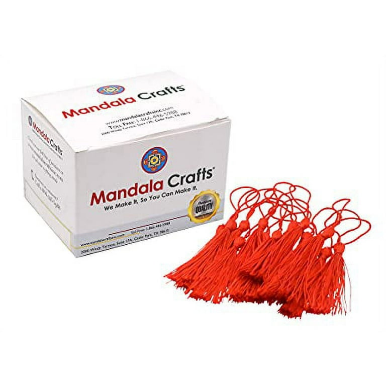 Mandala Crafts Bookmark Tassels for Crafts - Mini Tassels for