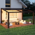 thumbnail image 3 of MELLCOM Gazebo 12x16 with Adjustable Polycarbonate Roofs, All Aluminum Frame Permanent Pergola for Patio, Outdoor Freestanding Shelter, Dark Brown, 3 of 9