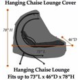 thumbnail image 4 of Funda para silla colgante de color rosa, funda para sillón colgante, funda impermeable para silla de jardín, funda a prueba de polvo para sillón curvo con cremallera, 4 of 4