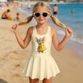 thumbnail image 3 of Uourmeti Cute Cartoon Mouse with Cheese Print Skirted One Piece Swimsuit for Girls - Quick Dry Stretch Swim Dress for Pool & Beach Vacation, 3 of 8