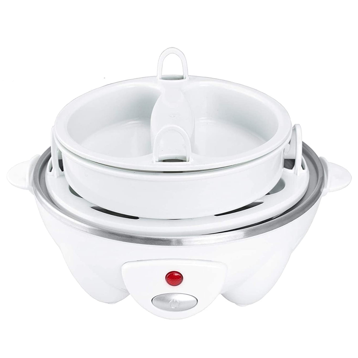 Brentwood TS-1045W Electric 7 Egg Cooker with Auto Shut Off, White