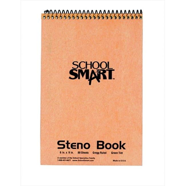 School Smart 085290 6 x 9 In. Gregg Ruled Steno Notebook, White, 80