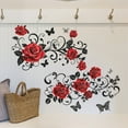 thumbnail image 5 of LSLJS Stickers - Valentines Red Roses Flowers & Butterflies Sticker Valentines Day Wall Decals for Girls Wedding Room Bedroom Backdrop Decorations, 5 of 6