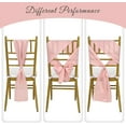 thumbnail image 5 of 60 PCS Satin Chair Sashes Rose Gold Shiny Chair Ribbon Ties Back Bows Designed Sashes Universal Chair Cover for Wedding Reception Gathering Birthday Party Banquet Restaurant Chair Decor (7x78inch), 5 of 8