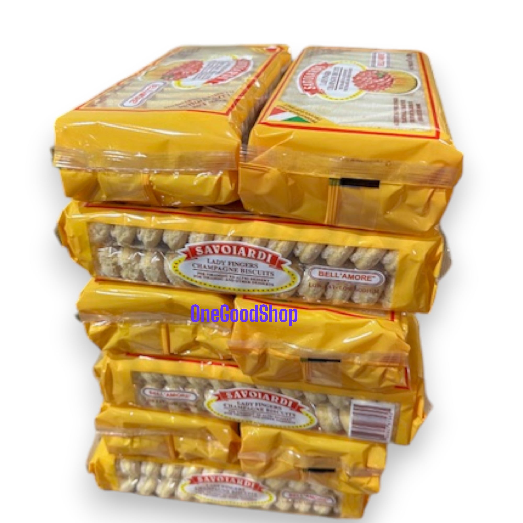 Savoiardi, Lady Fingers Champagne Biscuits (Pack of 12), 7 oz- Bulk Pakaging