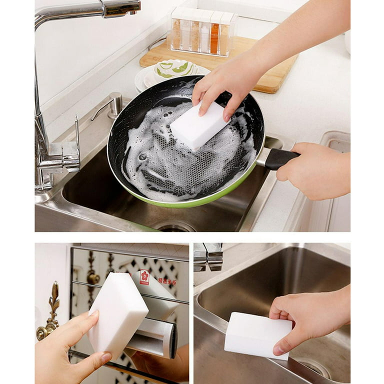 5/10/20PCS Reusable Magic Sponge Double Sided Eraser Home Cleaner Dishwashing  Sponge Bathroom Kitchen Accessories Cleaning Tools - AliExpress