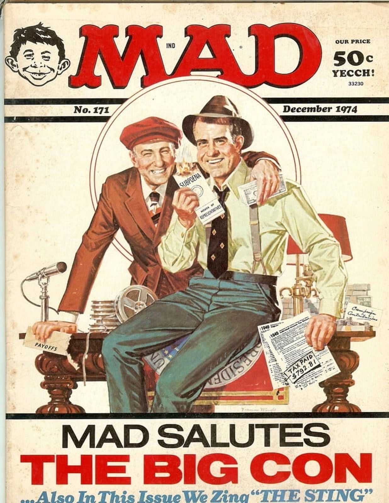 MAD Magazine Vintage Collectible #171 Dec 1974
