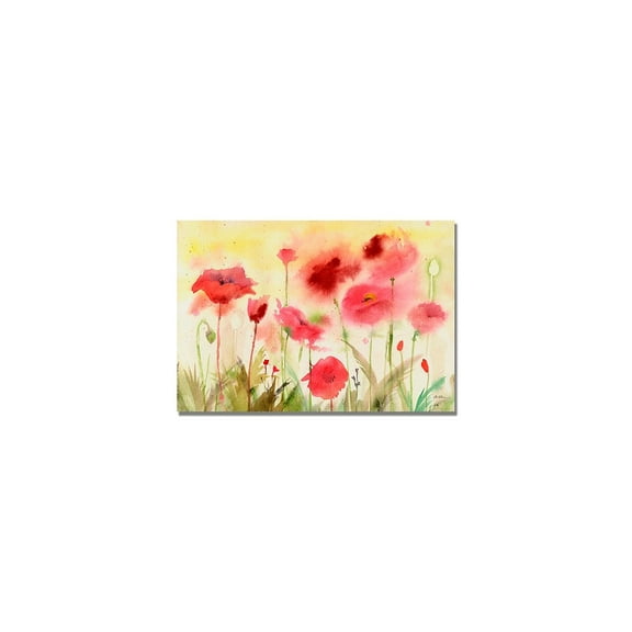 Trademark Art "Poppy Field" Canvas Wall Art by Shelia Golden