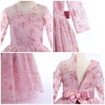 thumbnail image 4 of IDOPIP Flower Girls Vintage Lace Dress Floral embroidered Tulle Tutu Dress Wedding Party Gown, 4 of 7