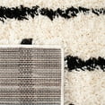 thumbnail image 6 of SAFAVIEH Venus Sophie Striped Shag Area Rug, 9' x 12', Ivory/Black, 6 of 8
