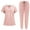 Pink, variant on BiZtdJrK Jogger Scrub Sets for Woman Lightweight Athletic Nursing Uniform V Neck Short Sleeve Tops and Drawstring Pants 2 Piece Outfits with Pockets Birthday Gift Black S