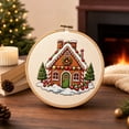 thumbnail image 5 of DIY Christmas Embroidery Cross Stitch Kit, Pre-Printed Xmas Art Pattern, Includes Embroidery Fabric and Full Tool Set, Handmade Craft for Home Wall Hanging and Seasonal Present, 5 of 5