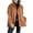 Brown, variant on Womens Corduroy Hooded Jacket Casual Fashion Button Down Coat Fall Winter Lightweight Warm Windproof Outerwear with Pockets
