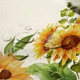 thumbnail image 3 of Round Sunflower Tablecloth 60x60inch Waterproof Floral Tablecloths, Rustic Flower Tablecloth Farmhouse Washable Polyester Table Cloth Wrinkle-Free Table Cover for Dining/Party/Wedding, 3 of 5