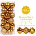 thumbnail image 4 of Triani 24 Pcs Christmas Tree Ornaments Set 1.57 Inch Glitter Tiny Christmas Tree Ornaments Gold Mini Christmas Tree Decoration for Xmas Tree Holiday Wreath Garland, 4 of 7