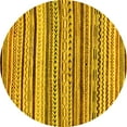 thumbnail image 1 of Ahgly Company Indoor Round Abstract Yellow Modern Area Rugs, 8' Round, 1 of 4