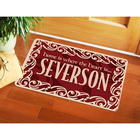 Personalized Home Is Where The Heart Is Doormat 17x27