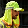 thumbnail image 4 of EOYWHK Hi‑Vis Sun Cap with Neck Flap Lightweight Outdoor Sun Hat Reflective Safety Work Cap for Construction Outdoor, Yellow Free Size, 4 of 5