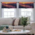 thumbnail image 5 of LALILO Kitchen Curtain Valance Green Tree Willow White Rod Pocket Window Curtain 52"x 18" Set of 2, 5 of 7