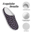 thumbnail image 5 of Lsque Bat Purple Pattern Womens Comfort Cotton on Scuff With Memory Foam and Anti-skid Sole Slipper-35/36, 5 of 7