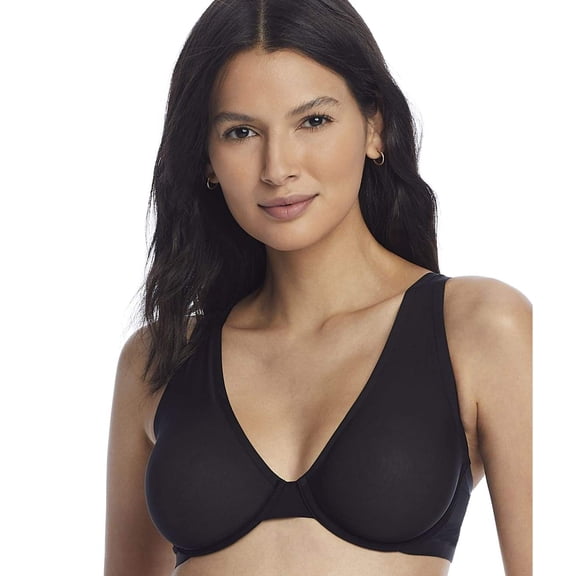 NEARLYNUDE Midnight The Sheer Mesh Plunge Underwire Bra, US 32DDD, UK 32E, NWOT