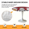 thumbnail image 6 of Chef Gnome Farmhouse Red Elastic Fitted Round Table Cover Black White Buffalo Checked Waterproof Outdoor Tablecloth for Holiday Party, Picnic, Patio & Dining Fits Tables Up to 55"-60", 6 of 8