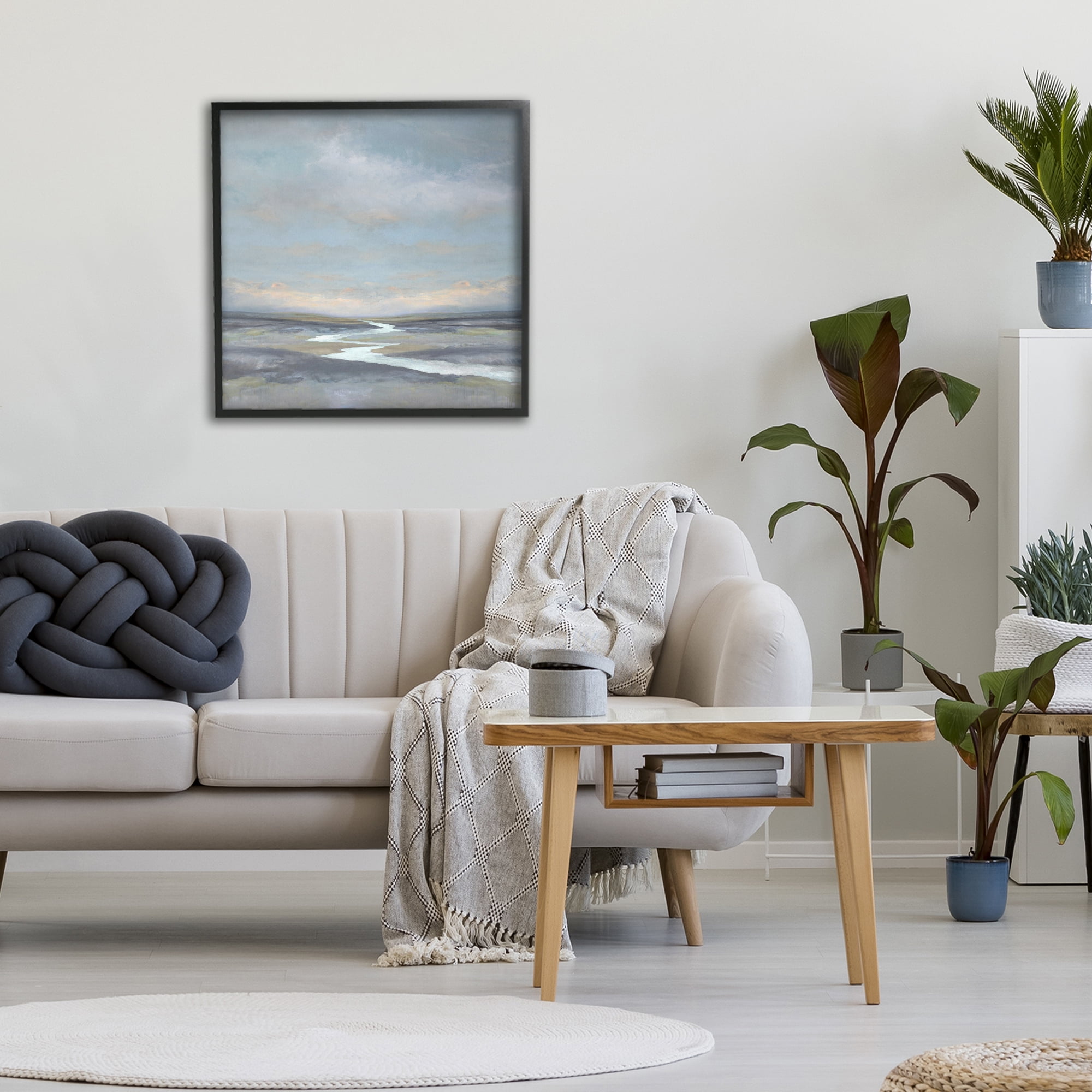 Stupell Industries Riverbend Misty Atmosphere Black Framed Giclee Art, design by Christy McKee